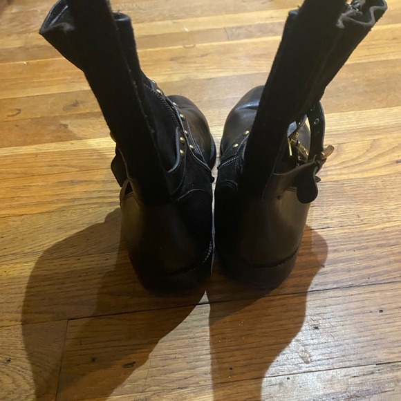 Coach black booties with gold accents- size 7.5 - Picture 4 of 9